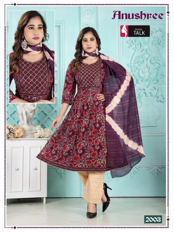 Fashion Talk Anushree Rayon Printed Kurti Bottom With Dupatta